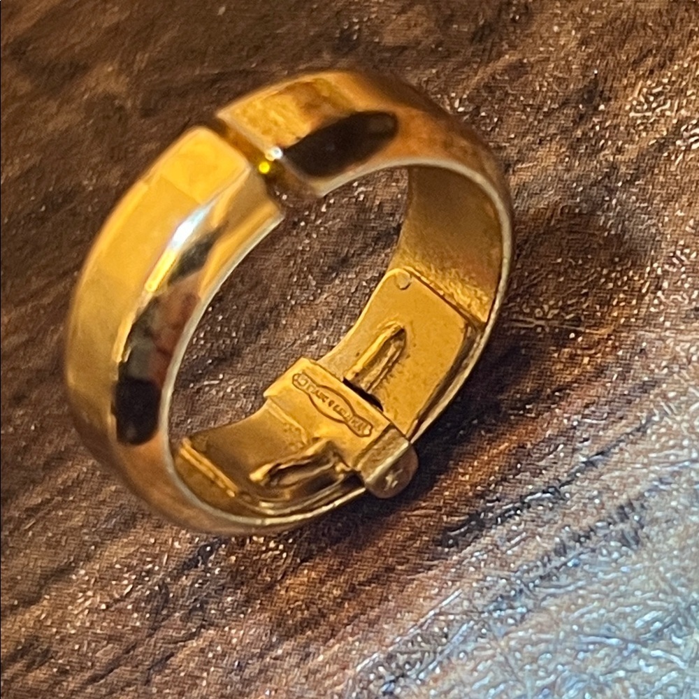 Whiting & Davis Vintage gold plated band ring, stamped
